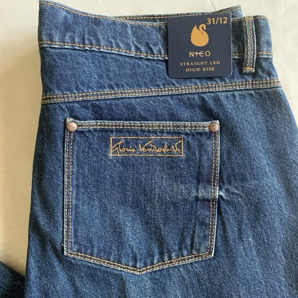 Gloria Vanderbilt Womens Jeans Nico High Rise Straight Leg Palmer Sz 12 Waist 31 - Picture 4 of 8